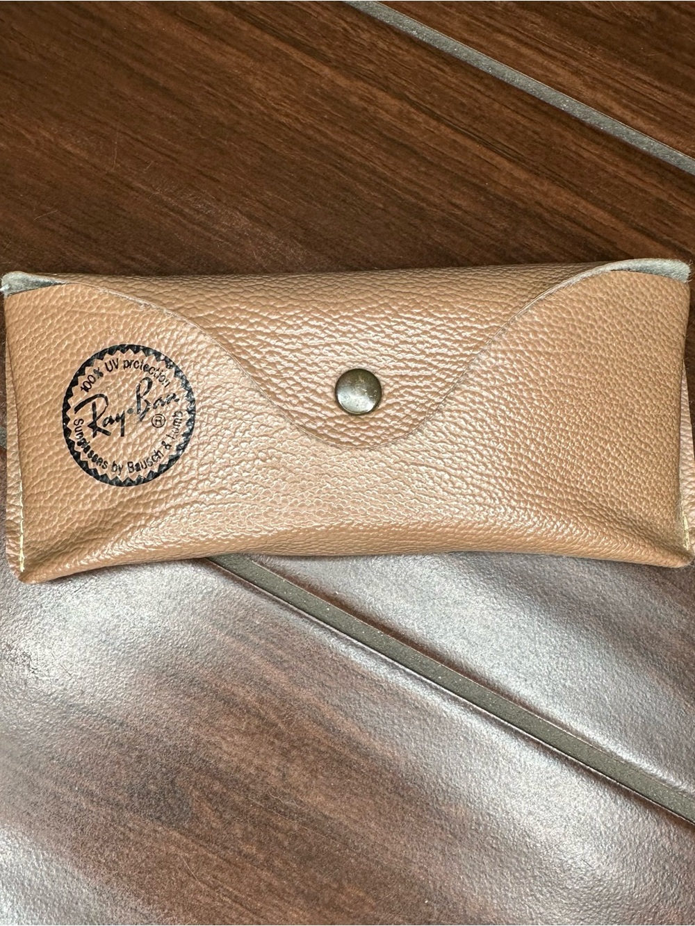 Vintage Ray-Ban Bausch & Lomb Leather Sunglasses Case Brown/Tan CASE ONLY
